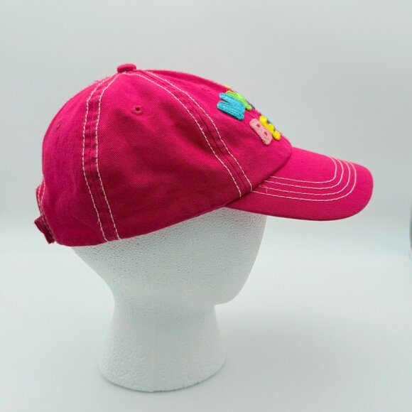 Myrtle Beach Pink Embroidered Cotton Girls Baseball Cap Adjustable Strapback - Picture 2 of 6